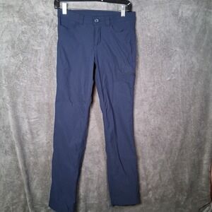Eddie Bauer Women's Rainier Pants Size 2 Navy Blue Hiking Trail Water Resistant